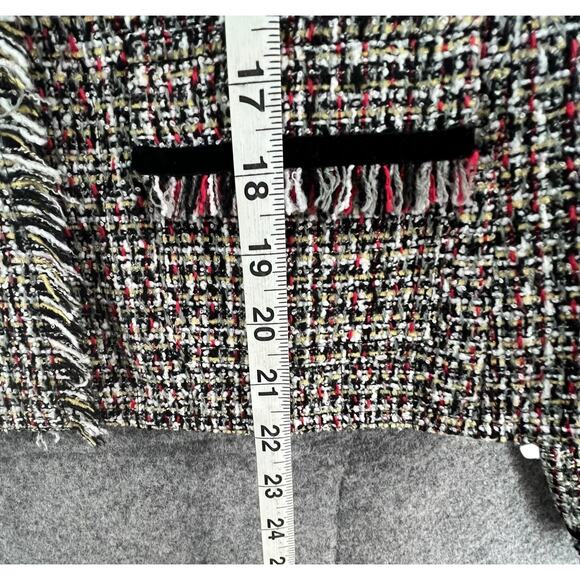 Bay Studio Reversible Blazer Jacket Womens 10 Tweed Floral Versatile Workwear - Picture 11 of 16